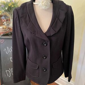 🌺Atelier🌺 Sz 8 Lined Pleated Ruffle Collar Jacket